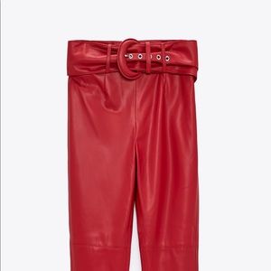 Belted Leather Pants